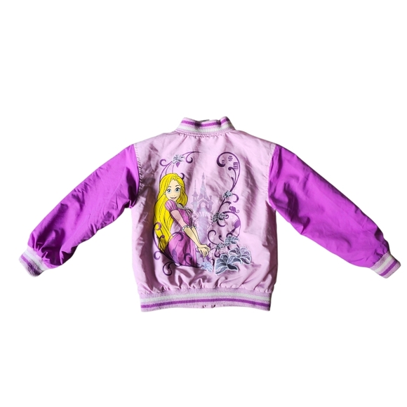 Disney Princess Tangled Rapunzel Varsity Jacket Size 5/6 - Picture 6 of 6
